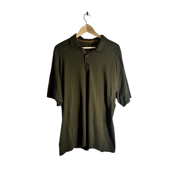 Kuhl Men's Wildfibre Polo Shirt 100% Organic Cotton Short Sleeve Green Size XXL - Picture 2 of 5